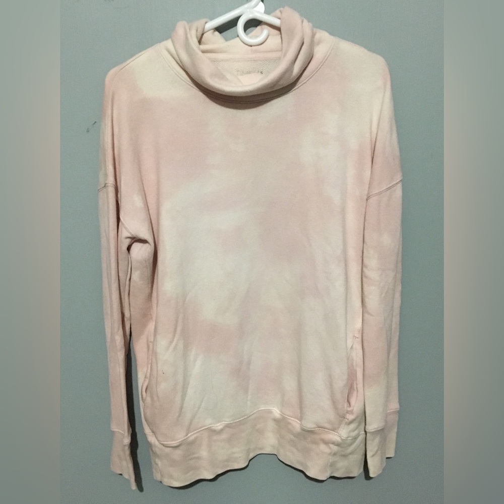 Pink and white tie dye sweatshirt
